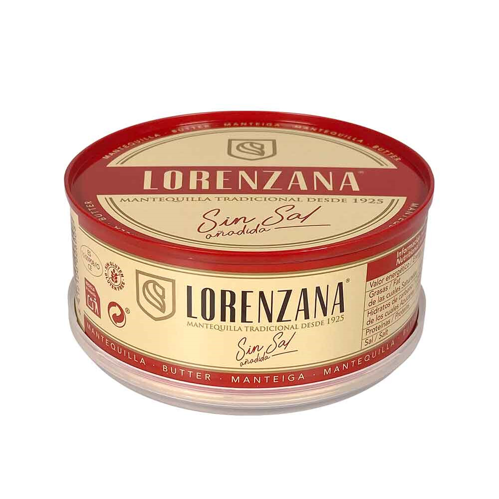 Mantequilla Lorenzana Lata 250g (sin sal)