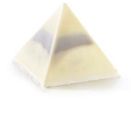 Piramide de chocolante blanco