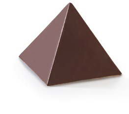 Piramide de chocolante negro